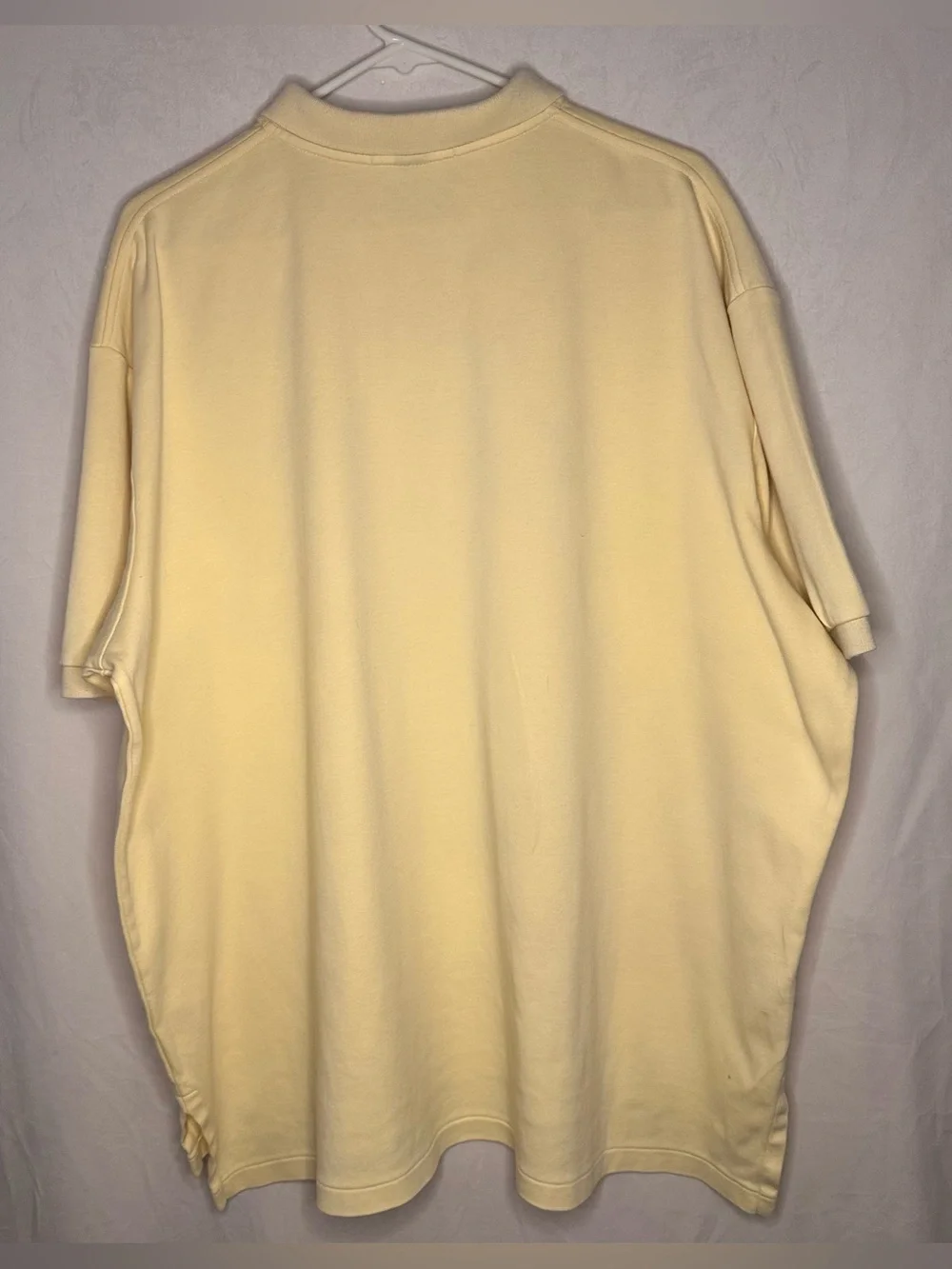 Ralph Lauren Yellow Short Sleeve Polo XXL 100% Cotton Button Up Collar Pony Logo